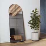 Espelho Decorativo Vertical 182cm X 72cm X 4,5cm Preto Fosco