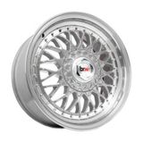Kit 4 Rodas Aro 17x7 Bbs 4x100/108 Diam. Prata Brw 900