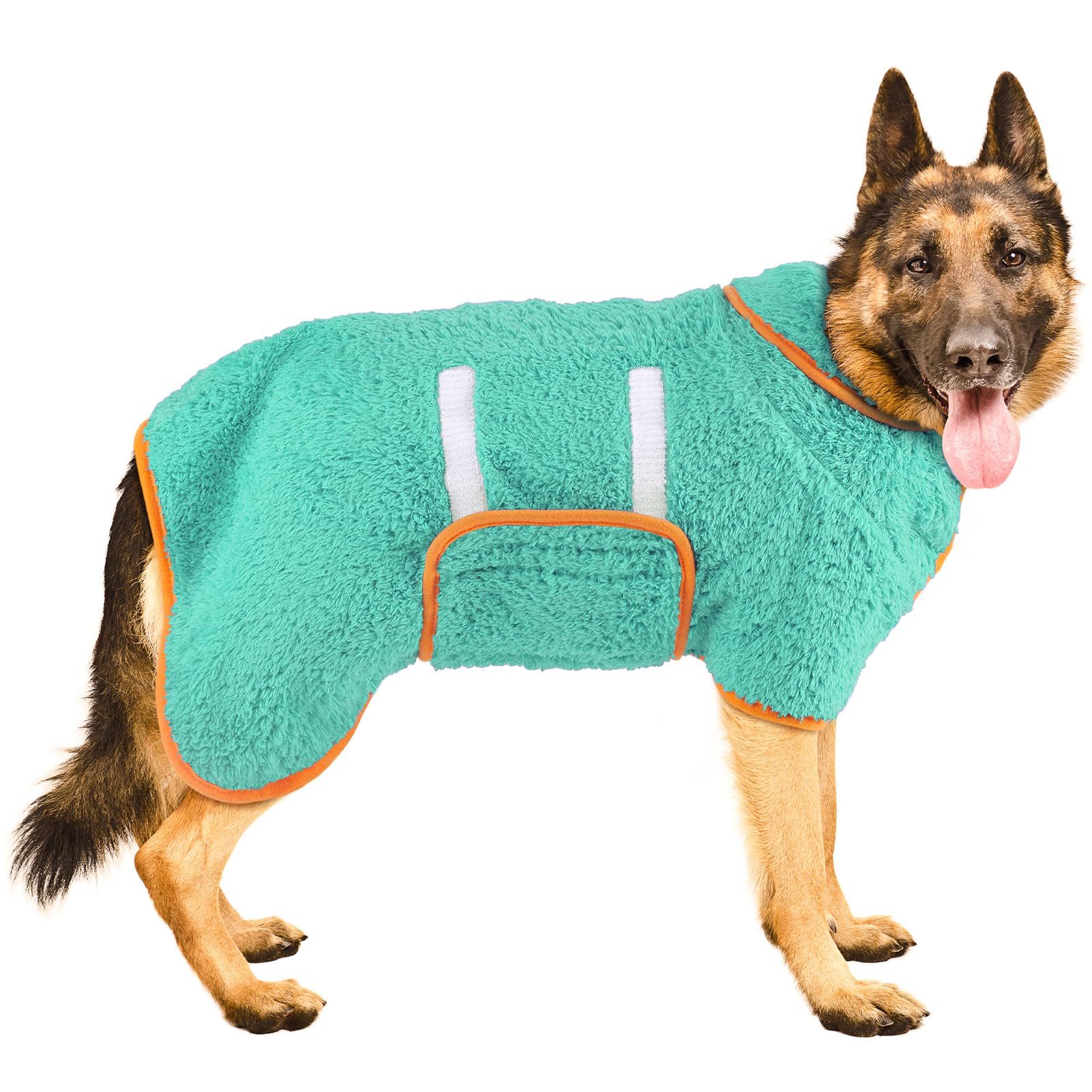 Roupão De Banho Para Cães Bienbee, Toalha Superabsorvente Lake Green Xxl