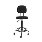 Cadeira Caixa Alta L Duplo Base Semi Tecido Preto