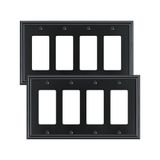 Switch Plates Treewell Quad Decorator Outlet Cover 4 Gang X2
