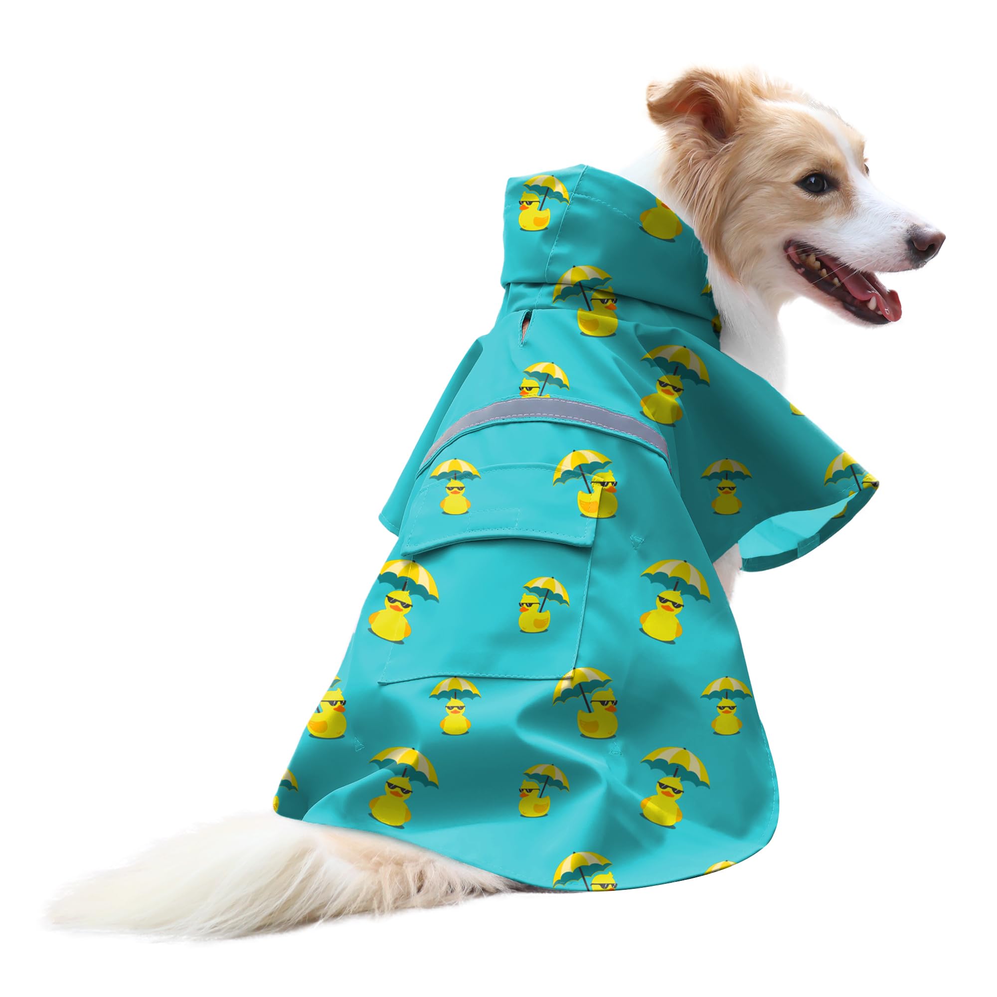 Capa De Chuva Para Cães Nacoco Adjustable Rubber Ducks Yellow Xl