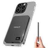Carregador Magnético Portátil Vonuv 5000mah 15w Para Iphone Cinza