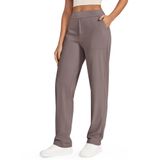 Calças G4free Yoga Business Casual Para Mulheres De Cintura Alta Cinza