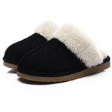Chinelos Litfun Fuzzy Memory Foam Fluffy Winter Black Women