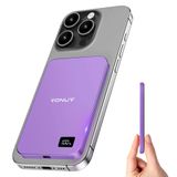 Carregador Magnético Portátil Vonuv 5000mah 15w Para Iphone Roxo