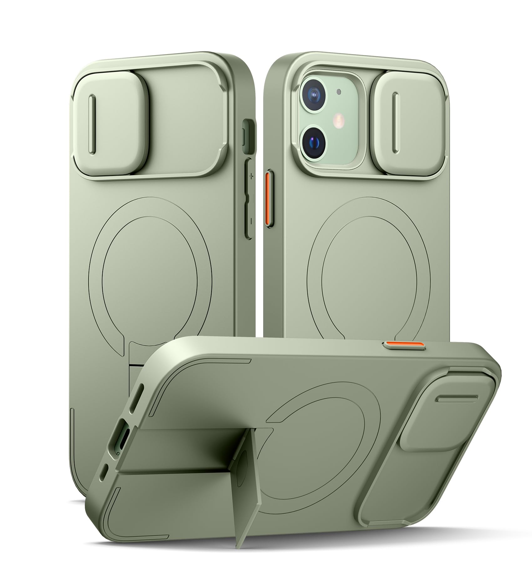 Capa Suritch Para Iphone 12/12 Pro 6.1" Com Capa Magnética Verde