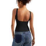 Camiseta Regata Feminina Suuksess Com Costas Abertas, Gola De Barco E Sutiã Embutido