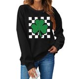 Camisa Feminina Ithalt St Patricks Day Lucky Shamrock Preta M