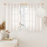 Cortinas Lamit Ivory White Linen 86x102cm Com Filtragem De Luz