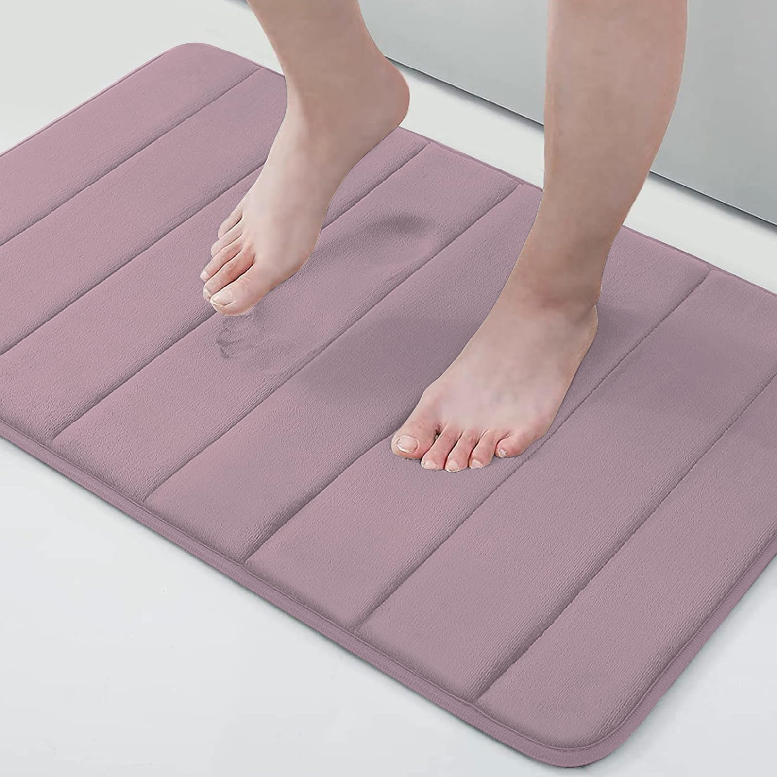 Tapete De Banho Memory Foam Buganda Ultra Soft Mauve 76x51cm