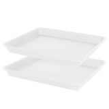Bandeja Para Pires De Plantas Vuwez 1020 Nursery, Pacote Com 2 Unidades, 22x11,2 Cm, Cremosa