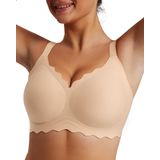Sutiã Feminino Luxmay, Macio E Confortável, Sem Fio, Com Decote Em V