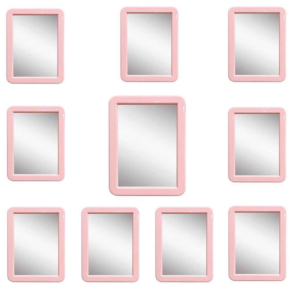 Espelho De Armário Magnético Mpowtech Rosa 13 X 18 Cm - Pacote Com 10