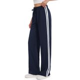 Calça Esportiva Feminina Tapata, Perna Reta, Solta, Azul Marinho M