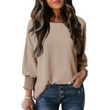 Blusa Túnica Feminina Dokotoo Plus Size 2024, Primavera Verão, Cáqui