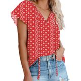 Blusa Feminina Biucly 2025, Casual, Casual, Solta, Com Estampa Floral