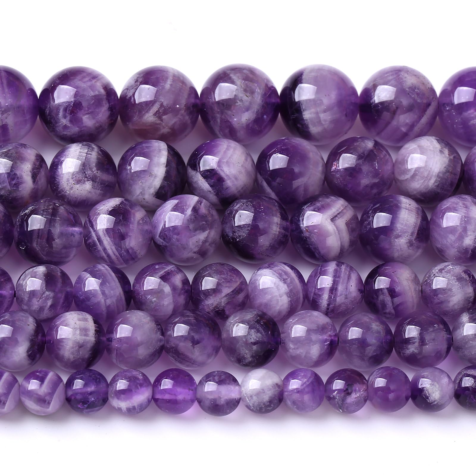 Beads Jiejinyu Amethyst Dream Lace 8 Mm, Roxo, 90 Unidades