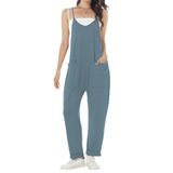 Macacões Buauty, Decote Em V, Sem Mangas, Folgados, Femininos, 2025