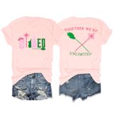 Camiseta Bordada Rosa Goes Good With Green Camisetas Femininas De Filmes Musicais, Presentes Para Fãs, Camiseta Casual De Manga Curta