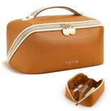Bolsa De Cosméticos De Viagem Prite Makeup Organizer Em Couro Pu Impermeável