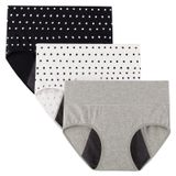 Roupa Íntima De Época Innersy De Algodão De Cintura Alta, Pacote Com 3 Unidades Femininas