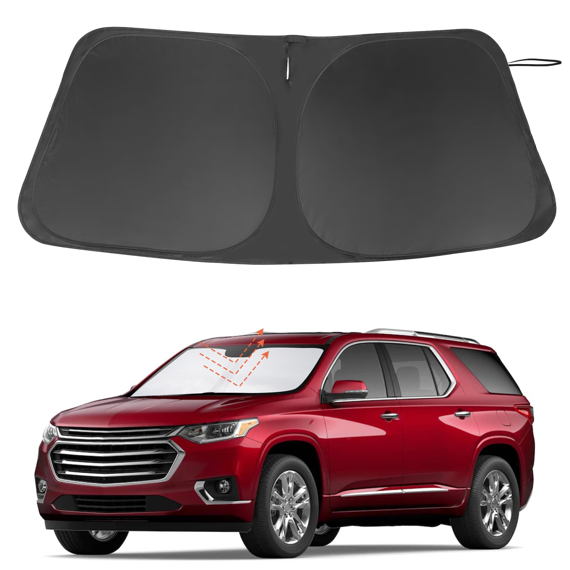 Pára-brisa Sun Shade Lhflive Custom Fit 2018-2023 Chevrolet Traverse