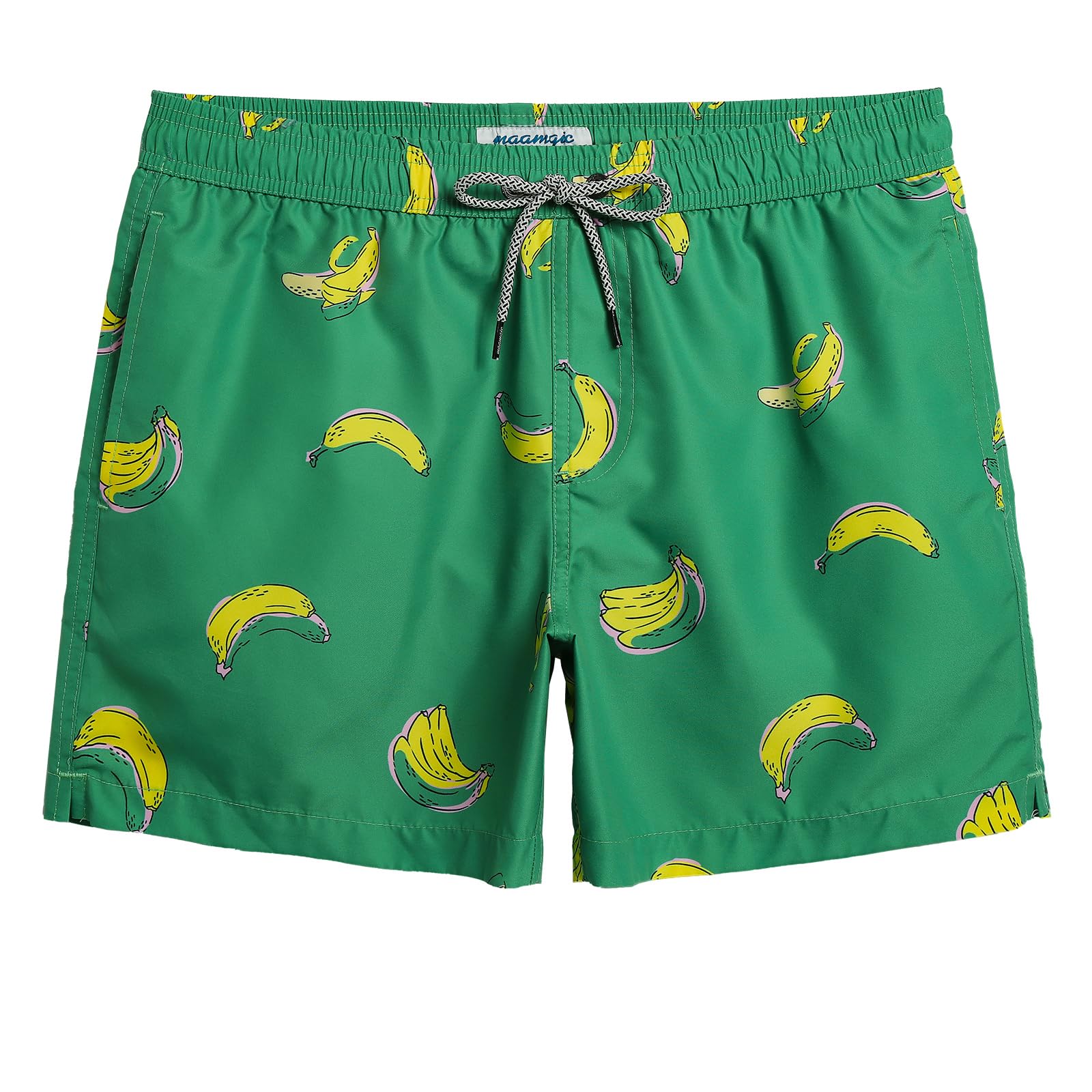 Calções De Banho Mamagic Masculinos Quick Dry Beach Shorts Green Banana