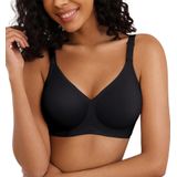 Sutiã Avidlove Wireless Seamless Pushup, Cobertura Total, Preto