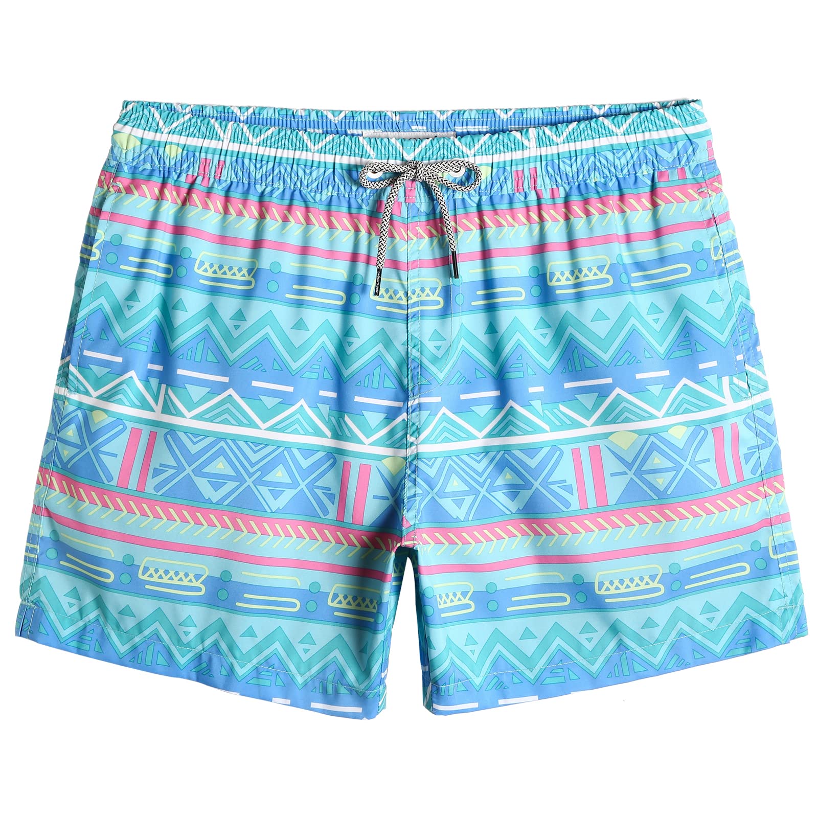 Calções De Banho Mamagic Masculinos Quick Dry Beach Shorts Totem Blue L