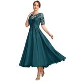 Vestido Para A Mãe Do Noivo Gatmahe Peacock Lace High Low