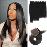 Pacotes De Cabelo Com Fecho Meiqin Straight Brazilian Remy