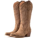 Botas De Cowboy Iuv Western Cowgirl Femininas De Salto Grosso No Meio Da Panturrilha
