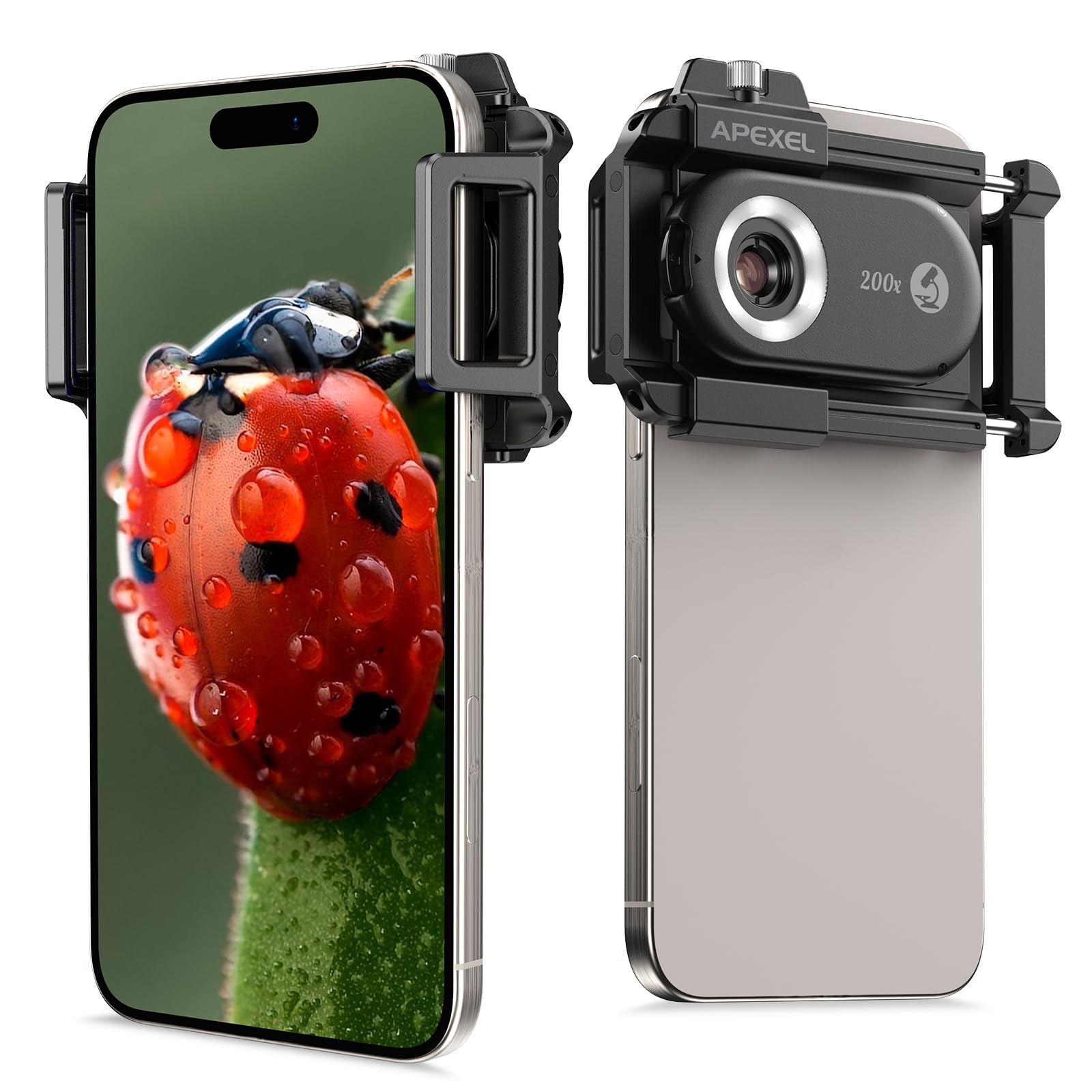 Lente De Microscópio De Telefone Apexel 200x Nano Zoom Para Android/iphone