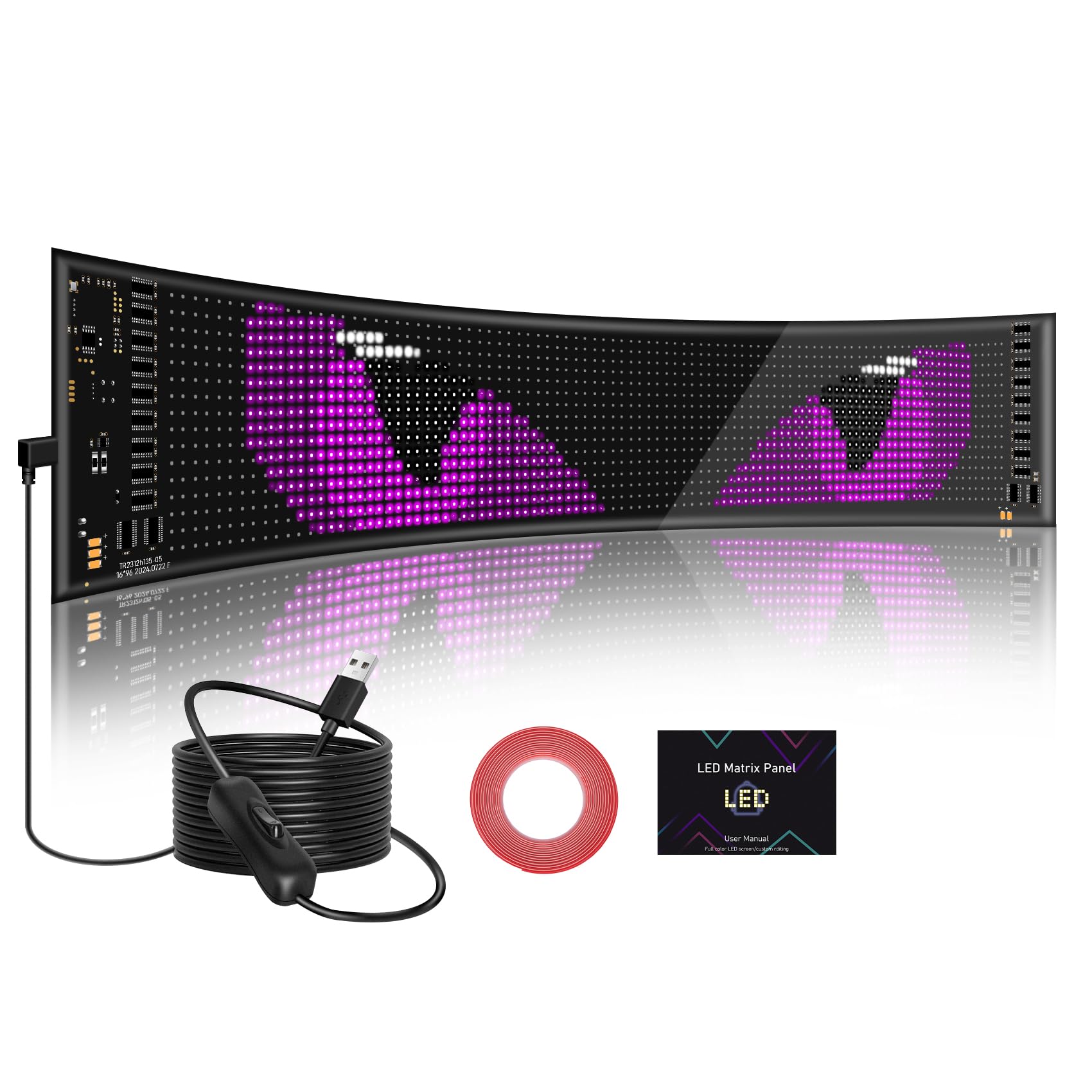 Sinal Led De Rolagem Programável Vanesa Devil Eyes Para Carro