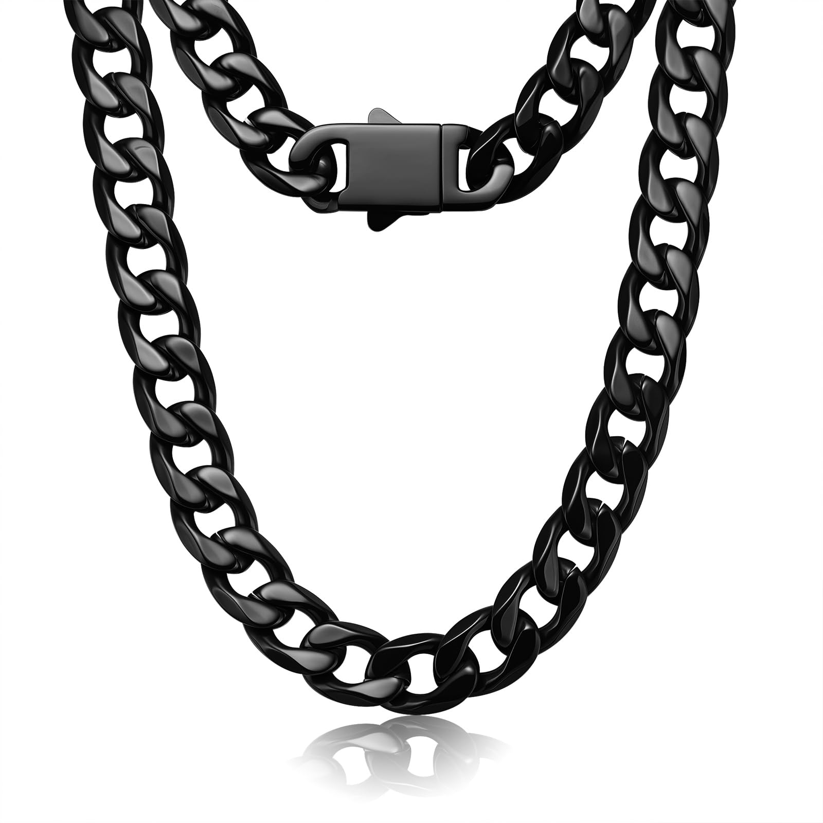Colar Paitain Cuban Link Chain Para Homens Em Aço Inoxidável 316l