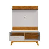 Painel Guaruja Para Tv De Até 55 Polegadas Com Rack Paladio Naturalle/off-white
