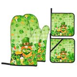 Conjunto De Porta-panelas E Luvas De Forno Para O Dia De São Patrício, 4 Unidades | Qklgxlobal