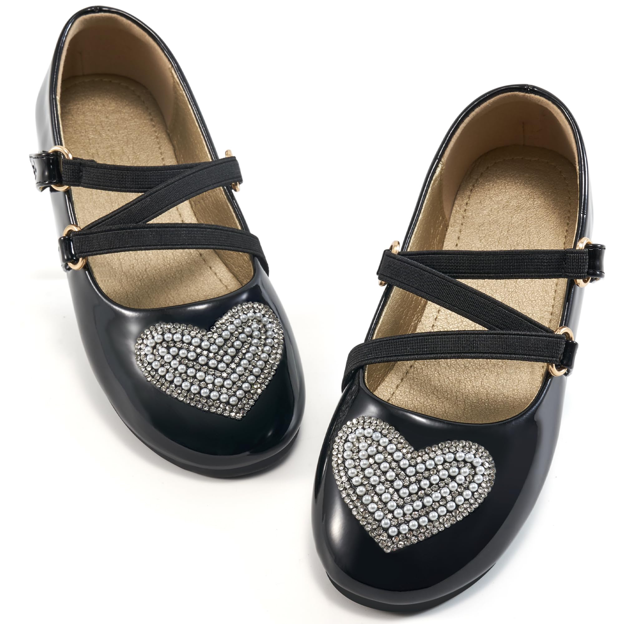 Sapatos Sociais Flats Reimferce Black Princess Girls 6 Big Kid