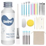 Kit De Ferramentas Clay Glaze E Air Dry Clay 1dfaul 29 Unidades Com Verniz