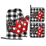 Conjunto De Luvas De Forno E Porta-panelas Qklgxlobal Romantic Love