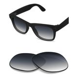Lentes De Reposição Blazerbuck Anti-sal Polarizadas Para Rayban Meta Wayfarer Rw4008 53 Mm - Gradiente Cinza