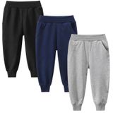 Calças Ijnuhb Boy&#39;s, Pacote Com 2 Calças De Moletom Infantis De Algodão
