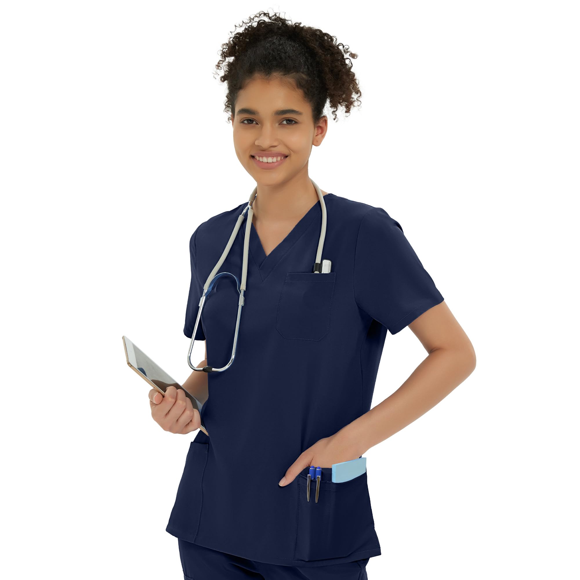 Scrub Tops Kitmaz Medium Medical Para Mulheres, Macios E Elásticos