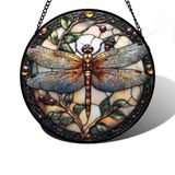 Janela De Vitral Pendurada Dastoll Dragonfly Suncatcher
