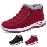 Botas De Inverno Genéricas Femininas Quentes, Forradas De Pele De Carneiro, Vermelhas, Tamanho 5.5
