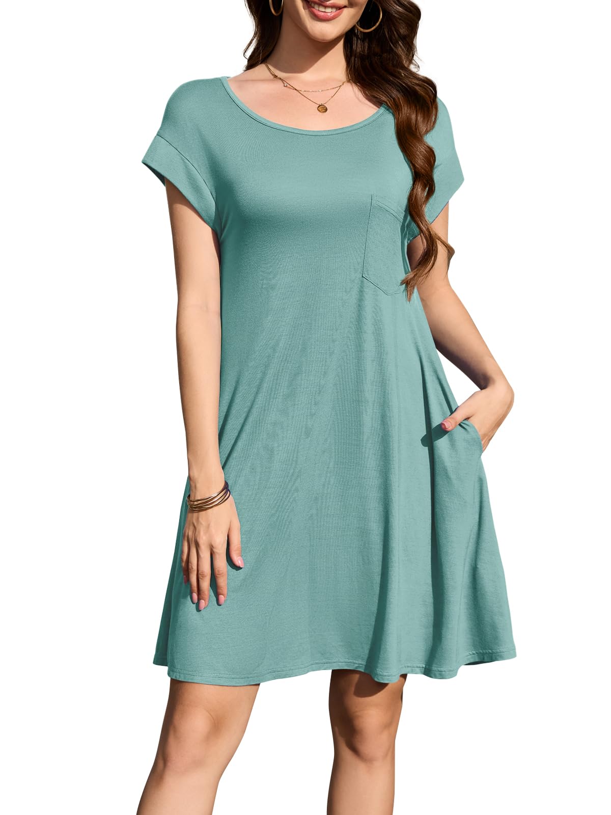 Vestido De Banho Larace Plus Size, Verde Acinzentado, 5x, Feminino