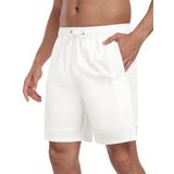 Calções De Banho Masculinos Mofiz Com Forro De Compressão Branco L