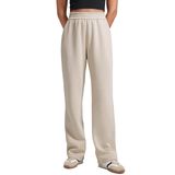 Calça De Moletom Crz Yoga Softaura Wide Leg Modal Feminina Mojave Tan