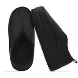 Chinelos Masculinos Kuailu Clog Memory Foam Warm Suede Black 11